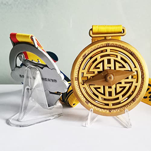 50 PCS Acrylic Display Holder Clear Display Easel Stands for Coins Capsules Phone Medals Stones Cards