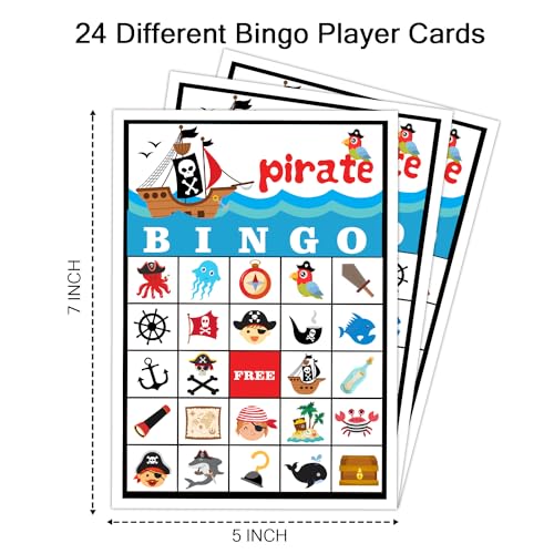 Pirate Ship Adventures Bingo Game Cards