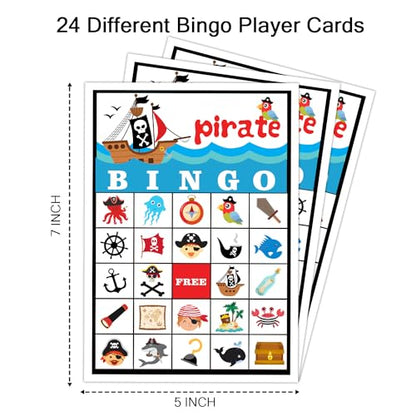 Pirate Ship Adventures Bingo Game Cards