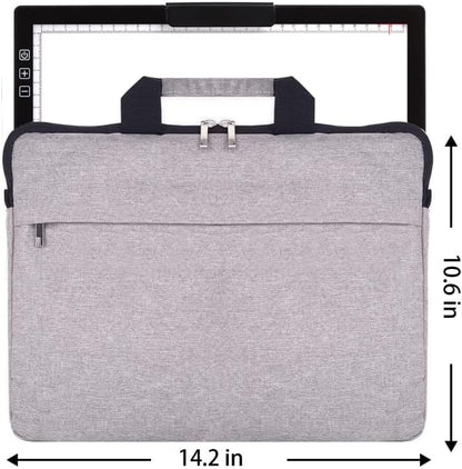 Rechargeable A4 LED Light Pad with Padded Case, Tracing Light Box w/Riser Stands and Paper Clip, 6 Levels of Brightness, Type-c Cable, Wireless Diamond Painting Light Board