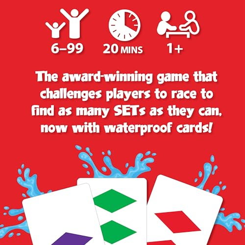 SET Waterproof Card Games for Kids