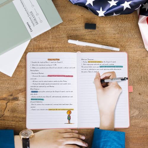 4 Pack Lined Journal Notebooks for Work (4 Count)