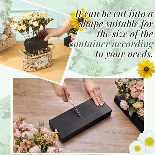 Reusable Floral Foam Blocks Water Weather Resistant Dry Floral Foam for Artificial Flower Arrangements Outdoor Hanging Florist Plant Bases for DIY Wedding