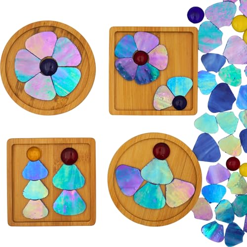 Iridescent Flower Mosaic Tiles