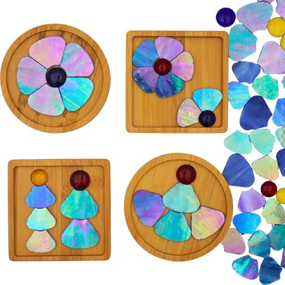 Iridescent Flower Mosaic Tiles