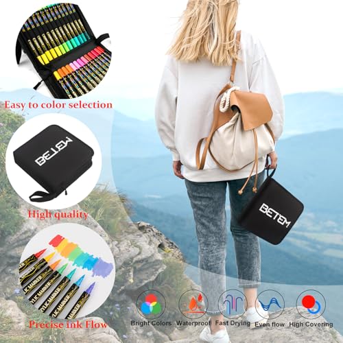48 Colors Paint Markers for Glass (48 Count)