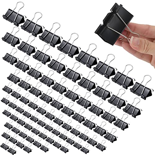 1000 Pcs Binder Clips Bulk Black Metal Clip (1000 Count)