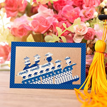 12 Rolls Graduation Washi Tape Blue White Congrats Grad Washi Masking Tape Congratulations Star Grad Cap Decorative Paper Stickers for Graduation Scrapbook Gift Wrapping DIY Art Crafts (12 Count)