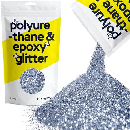 Resin Glitter Azure Blue 100g Chunky Polyurethane & Epoxy Glitter (3.5 Ounce)