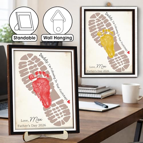 Personalized Father's Day Handprint Wooden Sign