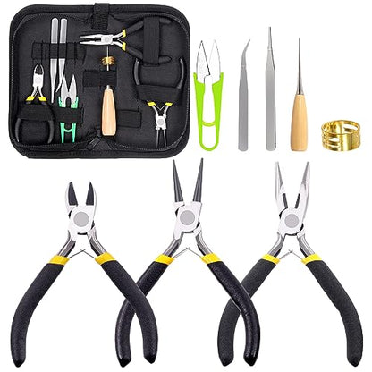8Pcs Jewelry Making Pliers Tools Kit includes Needle Nose Pliers