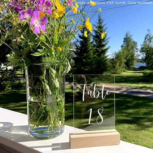 20 Pack Oak Wood Sign Holders for Acrylic (20 Count)