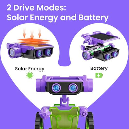 Solar Building Robot Kit Educational STEM Gift for Boys Aged 8