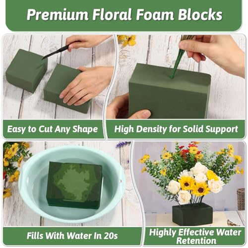 6 Pack Green Floral Foam Blocks