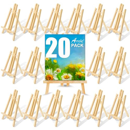 20Pack 11.8in Wood Easels (20 Count)