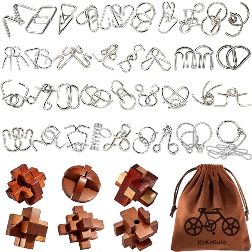42 Pcs Brain Teaser Puzzles Set for Adults Kids (42 Count)