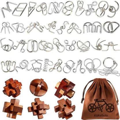 42 Pcs Brain Teaser Puzzles Set for Adults Kids (42 Count)