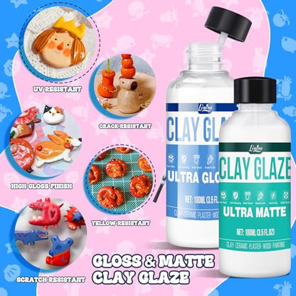 Air Dry Clay Glaze (6.7628 Fl Oz)