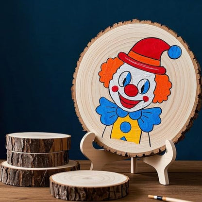 6 PCS 8 10 Inches Natural Unfinished Wood Slices (6 Count)