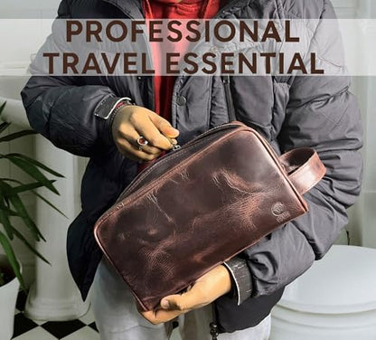 Leather Toiletry Bag for Men