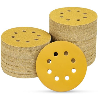 100PCS 5 Inch Sanding Discs 600 Grit Random Orbit Sander Sandpaper (100 Count)