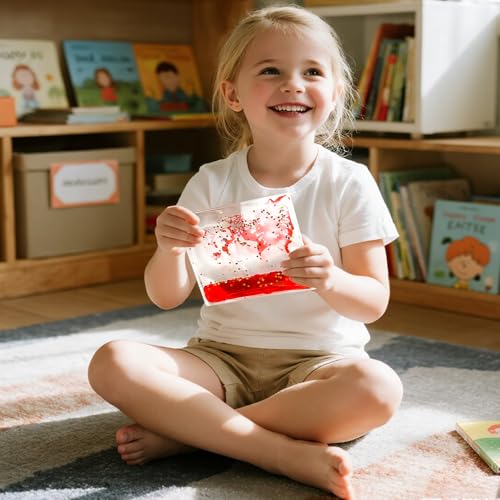 Squishy Liquid Sensory Tiles for Kids (9 Count)