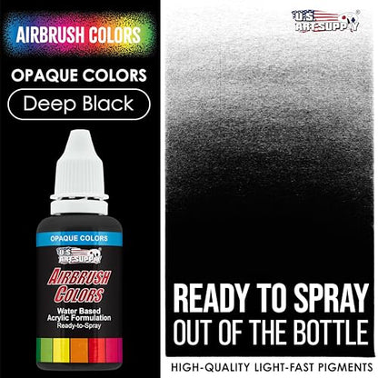 Opaque Deep Black Acrylic Airbrush Paint