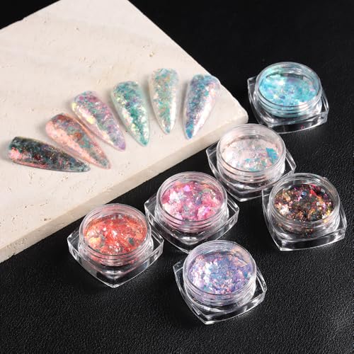 Holographic Iridescent Nail Art Glitter Flakes