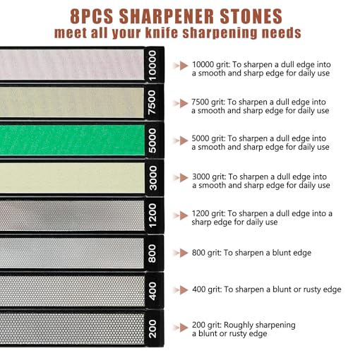RUIXIN PRO 8 Pcs Diamond Knife Sharpening Stones for RUIXIN PRO RX (8 Count)