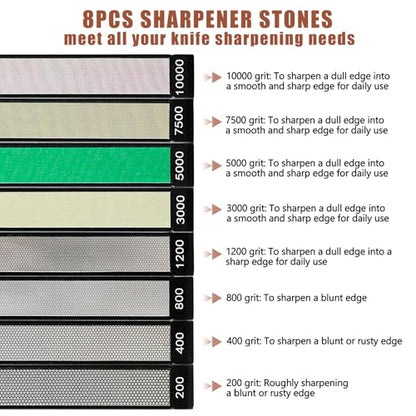 RUIXIN PRO 8 Pcs Diamond Knife Sharpening Stones for RUIXIN PRO RX (8 Count)