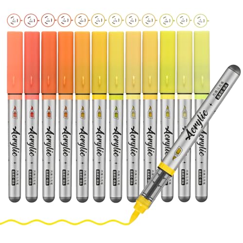 Yellow Orange Acrylic Paint Pens