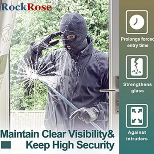 Clear Safety Security Window Film 4 Mil Shatterproof Glass Protection for Home and Office Break