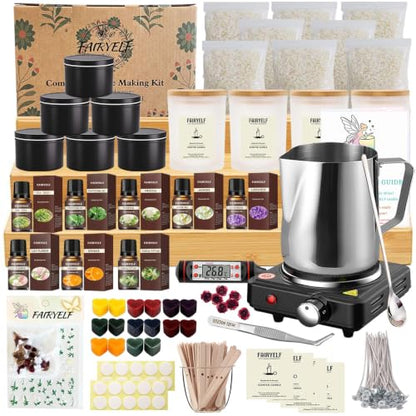 Soy Candle Making Kit for Adults & Hot Plate (96 Count)