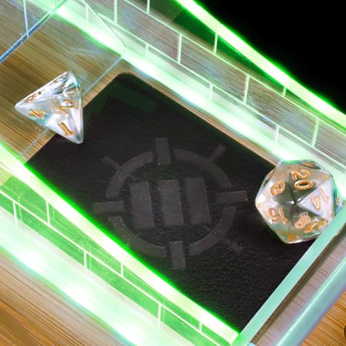 Tabletop LED Dice Tower with 7pc Dice Set for RPG Games (7 Count)