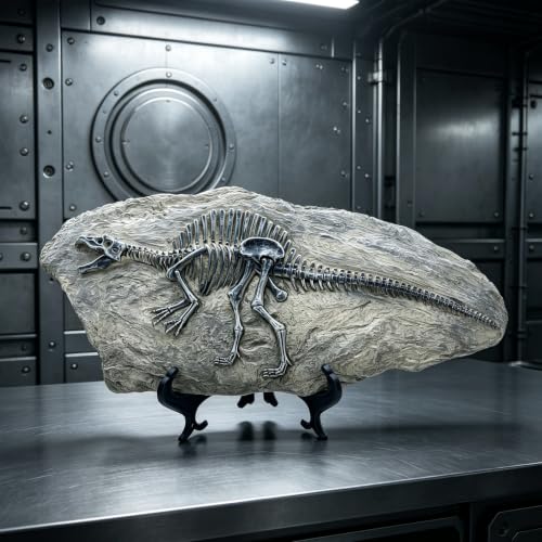 Resin Spinosaurus Dinosaur Fossil Statue Model Simulated Skeleton Home Office Display Decorative Craft Box Decoration