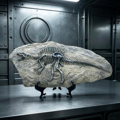 Resin Spinosaurus Dinosaur Fossil Statue Model Simulated Skeleton Home Office Display Decorative Craft Box Decoration