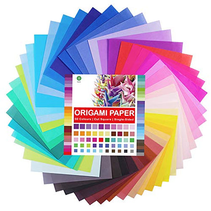 Origami Paper 6X6 Inch Single Sided Crafts Projects (100 Count)