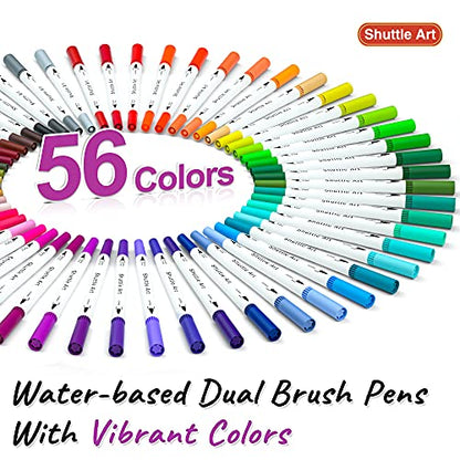 Dual Brush Marker Pens (56 Count)