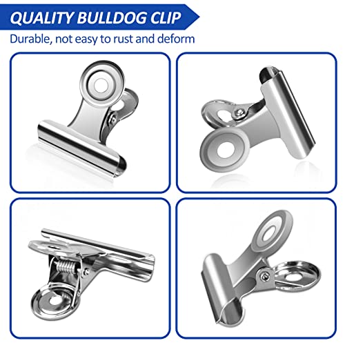 30 Pack Bulldog Clips 0.87 Inch Small Hinge Paper Clips (30 Count)