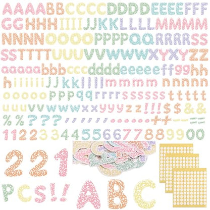 221 Pcs Pastel Composition Bulletin Board Letters for Classroom (221 Count)
