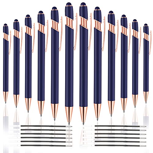 12 PCS 2 in 1 Stylus Ballpoint Pen with Stylus Tip (12 Count)
