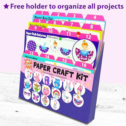 Unicorn & Bunny Beginner Paper Craft Kit for Girls Age 3+