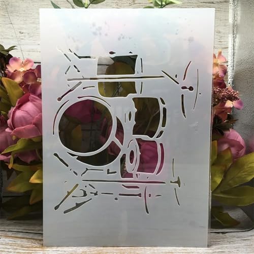 A4 Reusable Musical Instrument Band Drum Stencil for Painting