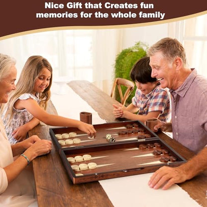 Handcrafted Wooden Backgammon Set