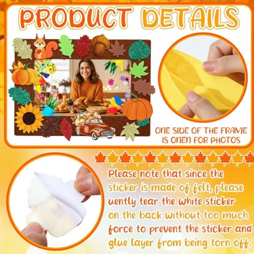 Feraycle 232 Pcs Fall Felt Photo Frames Craft Kit