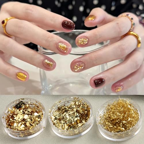 6 Bottles Holographic Nail Glitter Foils