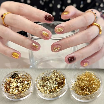 6 Bottles Holographic Nail Glitter Foils