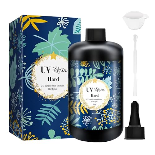 Crystal Clear Hard UV Resin Upgraded Formula Ultraviolet Fast Curing for Jewelry Making Craft Decoration