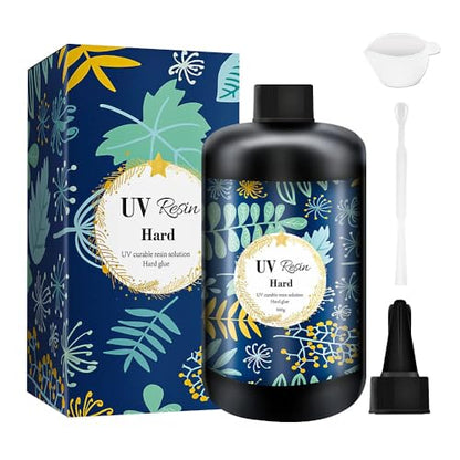 Crystal Clear Hard UV Resin Upgraded Formula Ultraviolet Fast Curing for Jewelry Making Craft Decoration
