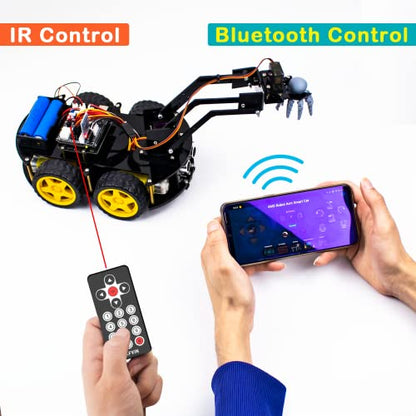 Mechanical 4WD Robot Arm Smart Car Kit